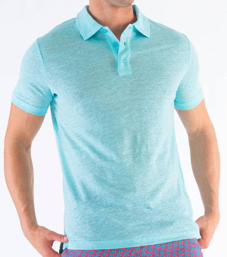Zeybra POLO UOMO LINO ACQUA Super sconto