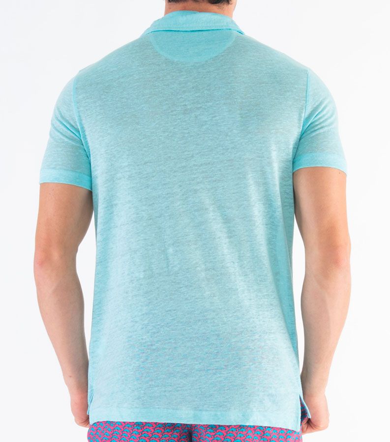 Zeybra POLO UOMO LINO ACQUA Super sconto