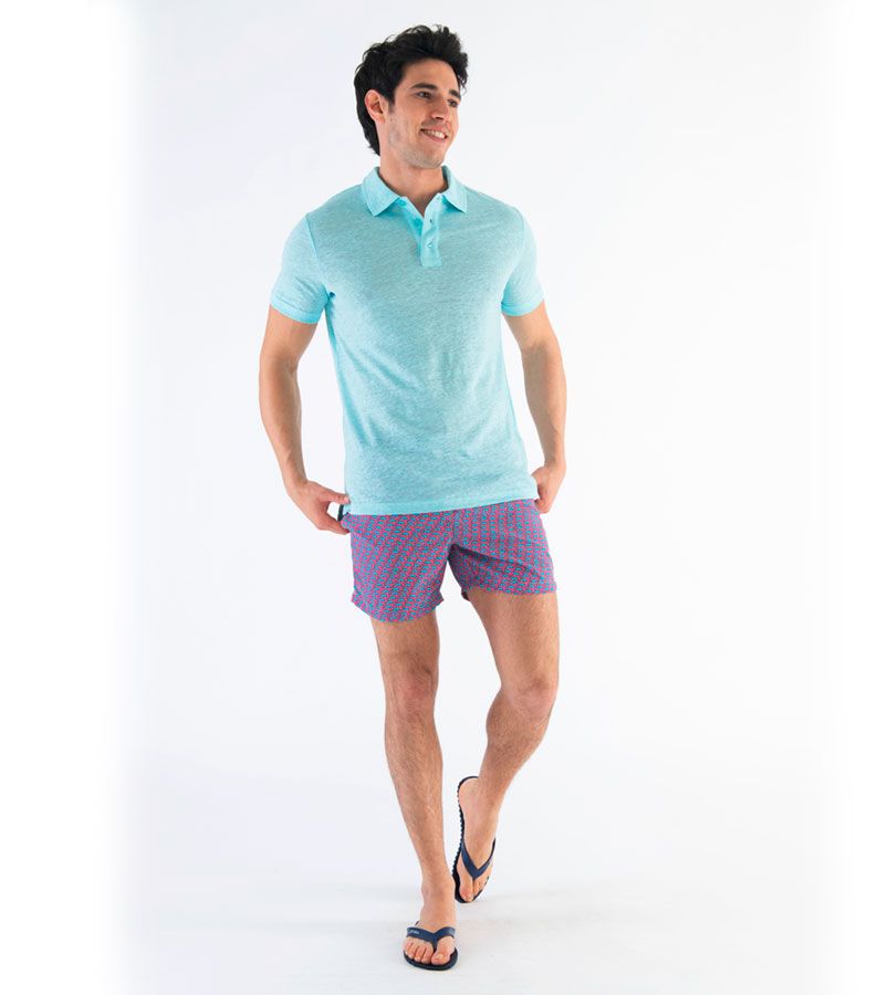 Zeybra POLO UOMO LINO ACQUA Super sconto