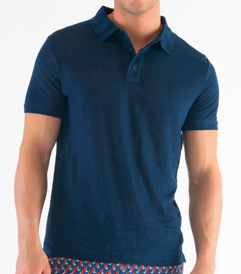 Zeybra POLO UOMO LINO BLU 50% di sconto con spedizione gratuita