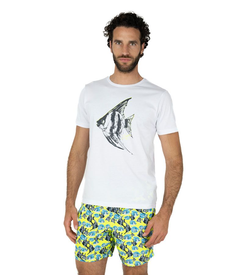Zeybra T-SHIRT UOMO 100% COTONE SUPIMA BIANCO Saldi