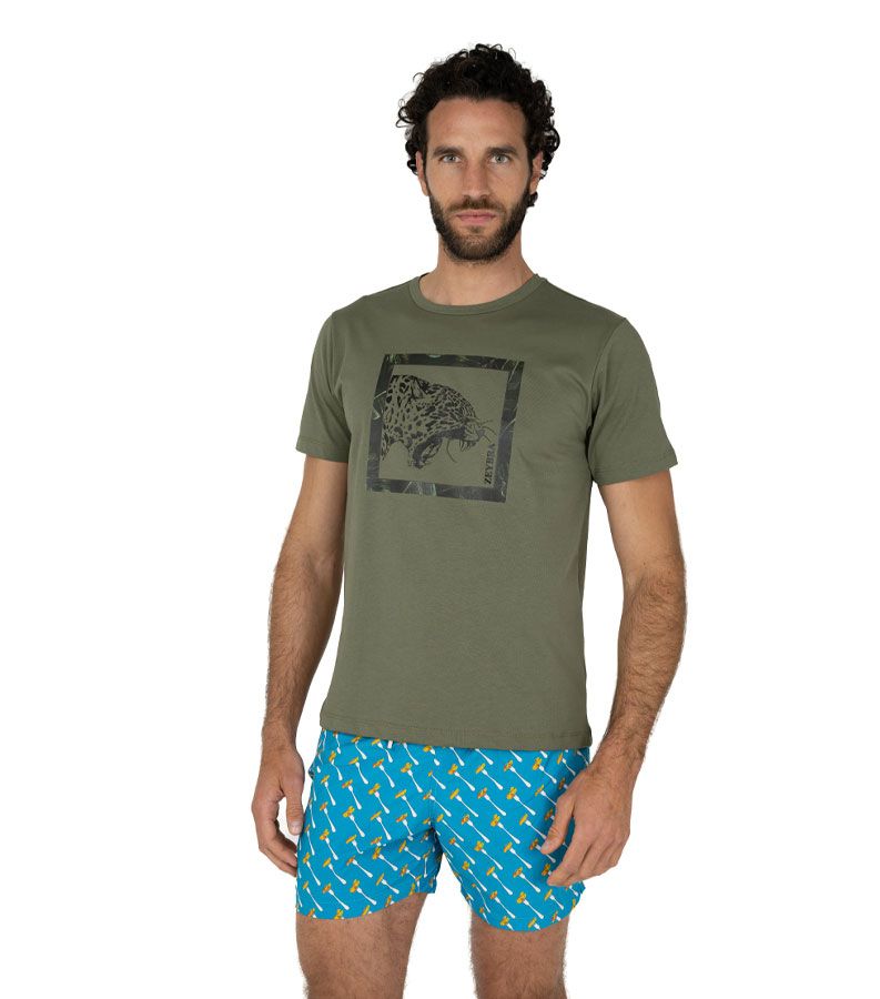 Zeybra T-SHIRT UOMO 100% COTONE SUPIMA MILITY Vendita Economica