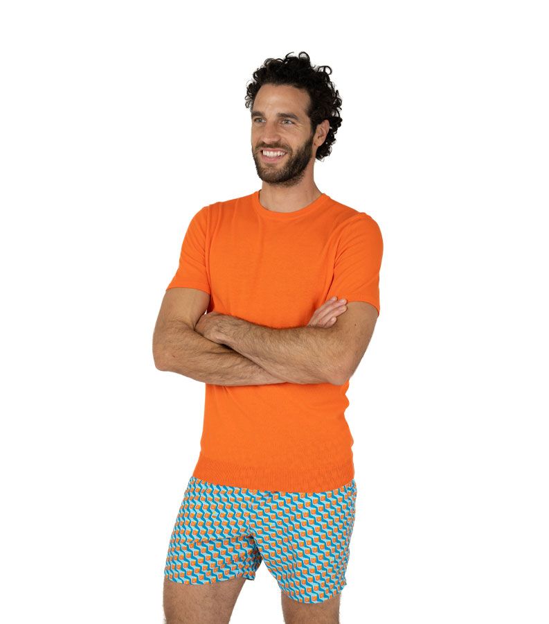 Zeybra T-SHIRT UOMO 100% COTONE CRÈPE MANGO Vendite Flash
