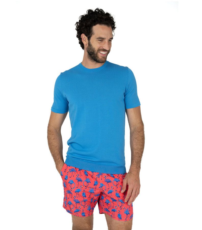 Zeybra T-SHIRT UOMO 100% COTONE CRÈPE OCEAN In Saldo