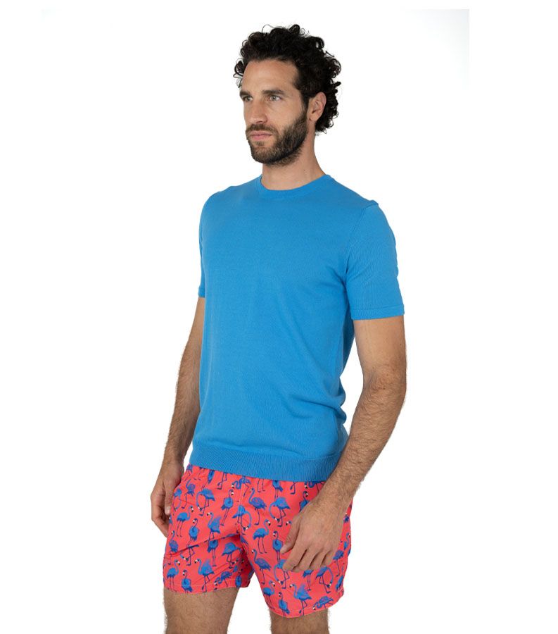 Zeybra T-SHIRT UOMO 100% COTONE CRÈPE OCEAN In Saldo