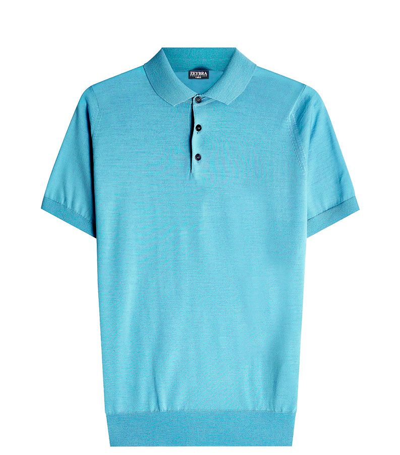 Zeybra POLO UOMO COTONE CREPE CIELO Vendite stagionali