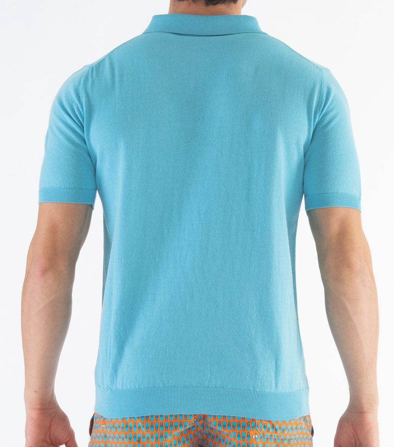 Zeybra POLO UOMO COTONE CREPE CIELO Vendite stagionali