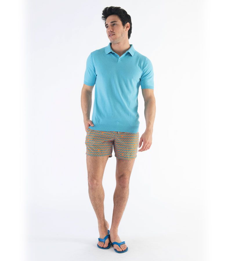 Zeybra POLO UOMO COTONE CREPE CIELO Vendite stagionali